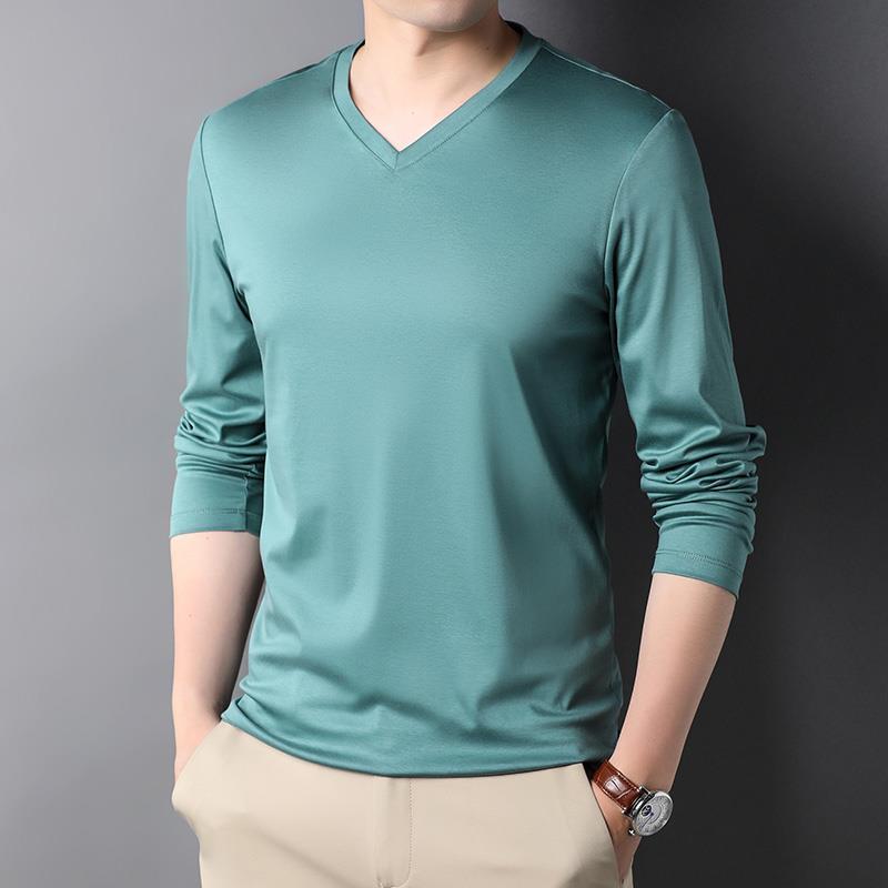 メンズ長袖Tシャツ,henleyアンダーシャツ,メンズVネッ - Undershirt Crew Neck のレビューと価格